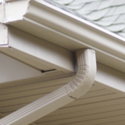 close up of a seamless gutter - Rain Master Seamless Gutters
