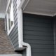 close up of a white seamless gutter - Rain Master seamless gutter Gutter Material