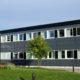 exterior of a commercial office building - Rain Master Seamless Gutters