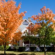 RainMaster-gutter-maintenance-091020251 exterior of a home in the fall time - Rain Master