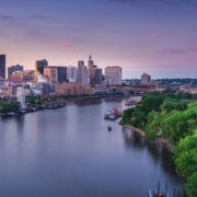 RainMaster-gutter-system-091020251 aerial view of the Minneapolis skyline - Rain Master gutter system