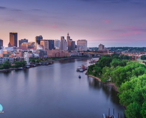 aerial view of the Minneapolis skyline - Rain Master Summer 2026 Remodel
