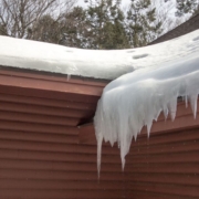 roof line with ice dam - Rain Master Seamless Gutters ice dams